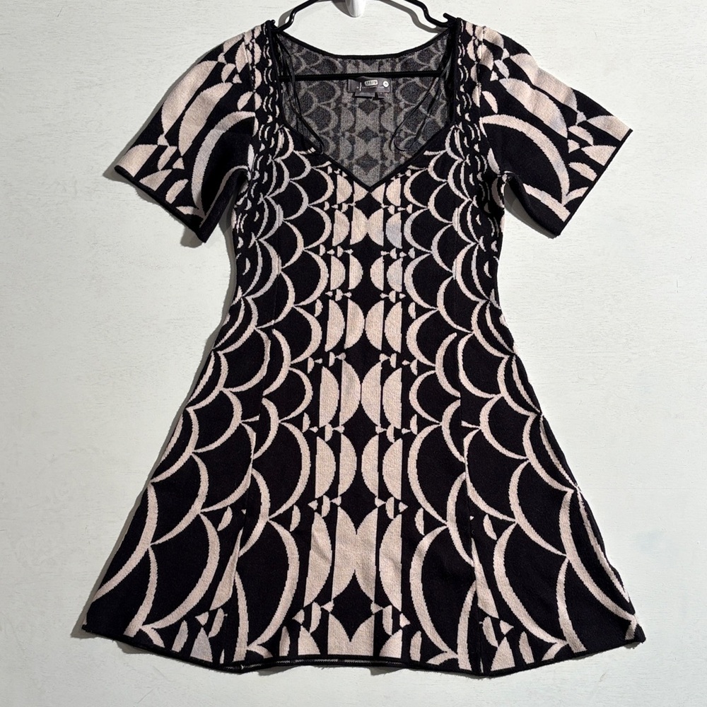 Anthropologie Black and Gray Knit Top - Picture 1 of 8